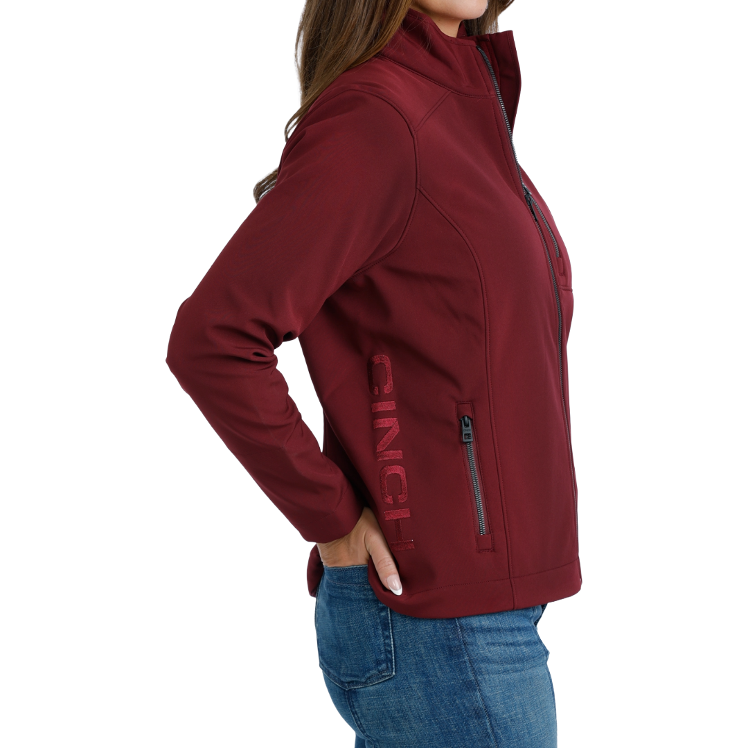 Cinch Ladies Burgundy Logo Bonded Jacket MAJ9925001