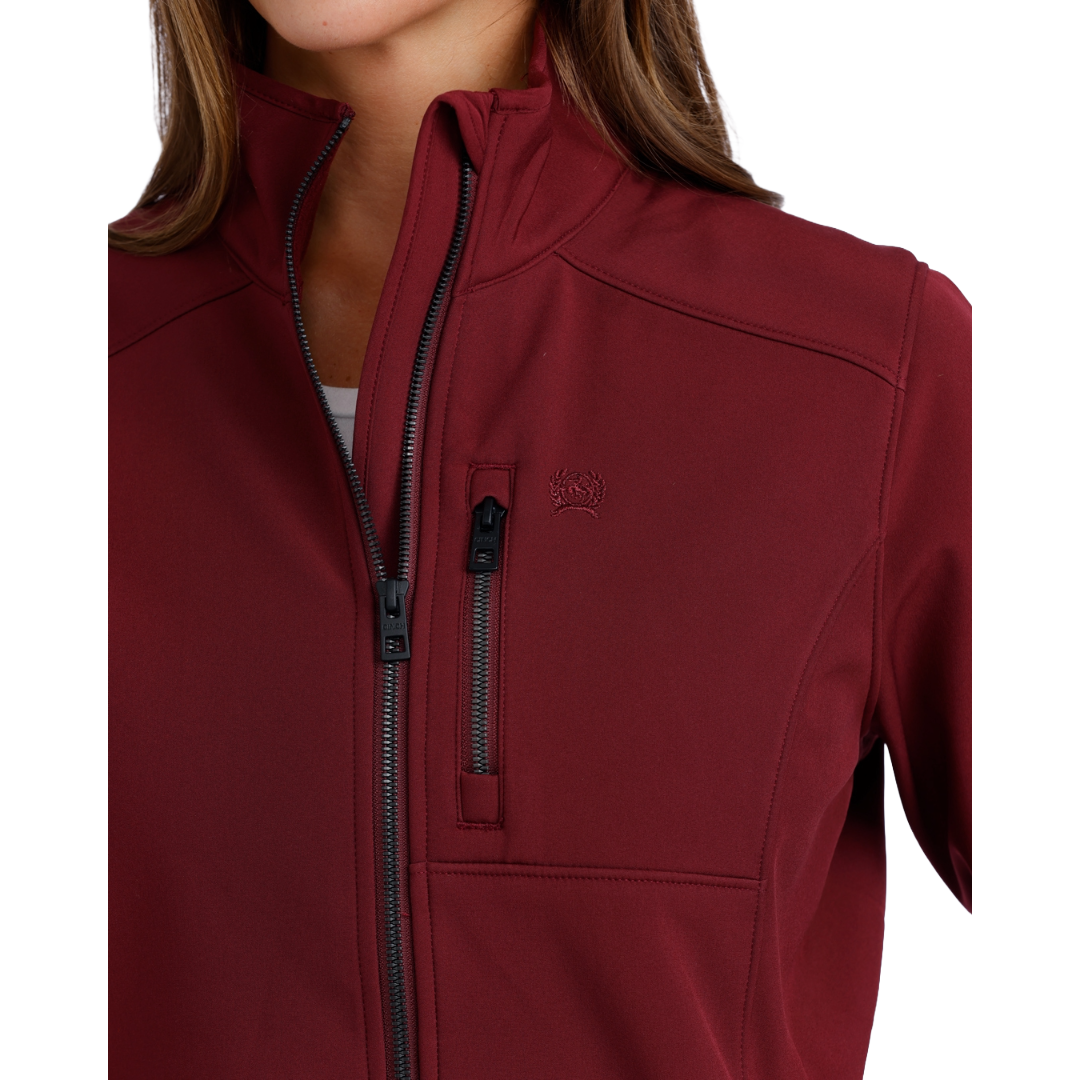 Cinch Ladies Burgundy Logo Bonded Jacket MAJ9925001