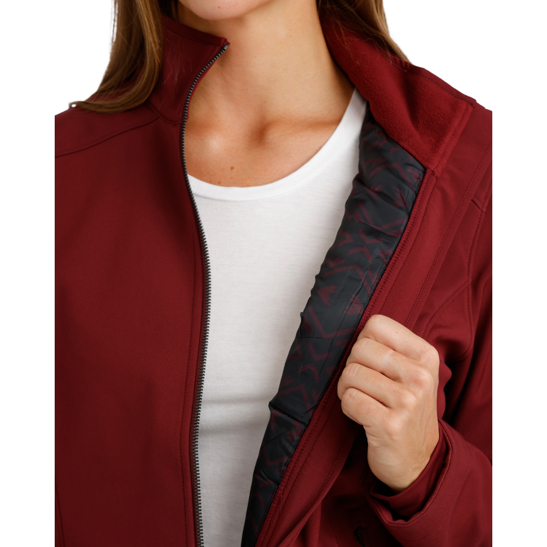 Cinch Ladies Burgundy Logo Bonded Jacket MAJ9925001