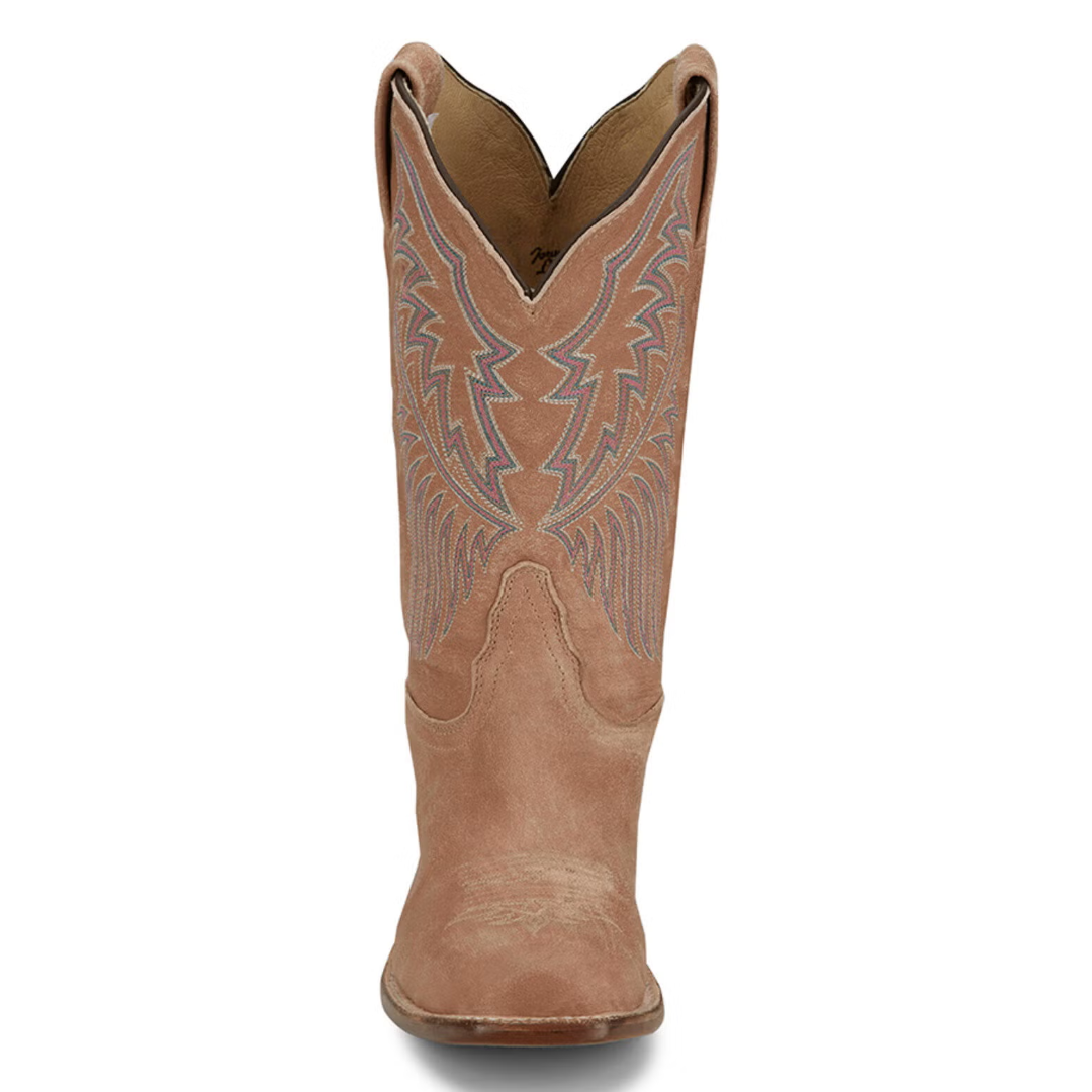 Tony Lama Ladies Sagrada Tan 11" Medium Square Toe Western Boot EP4584