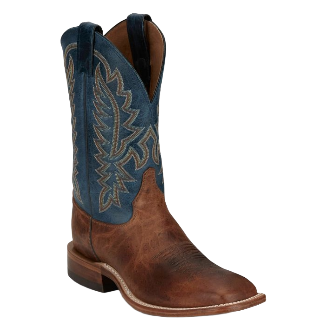 Justin Men's Poston Amber Brown 11" Wide Square Toe Boots BR388