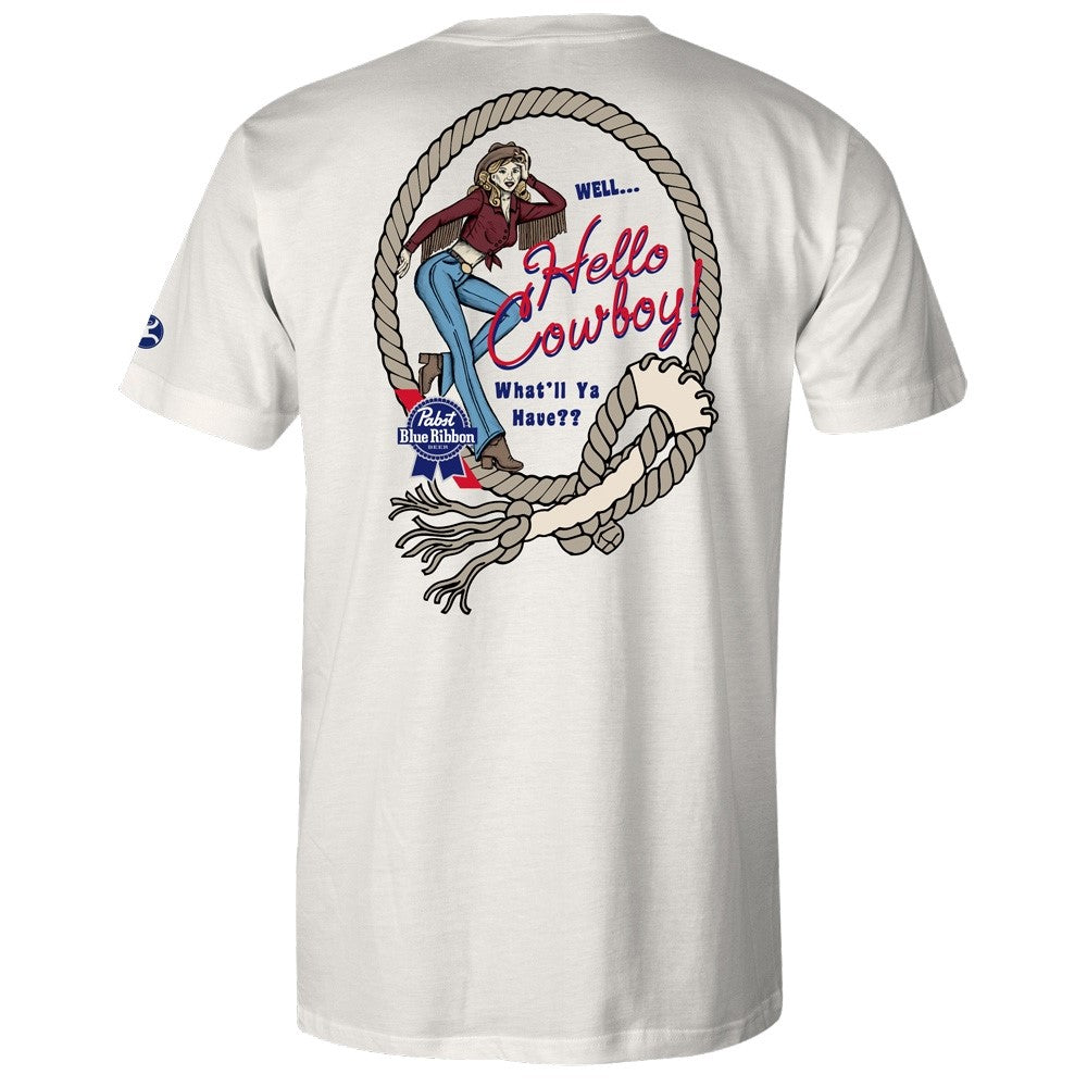 Hooey Men's Pabst Blue Ribbon Graphic Cream T-Shirt HT1703CR
