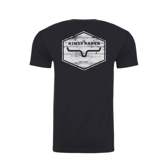 Kimes Ranch Men's Wooden Hex Black Graphic T-Shirt MSH0000170-BK001