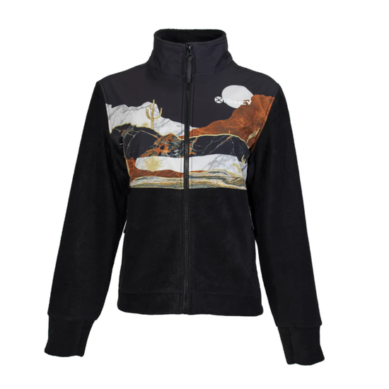 Hooey Youth Girl's Tech Desert Graphic Fleece Jacket HJ103BK-Y
