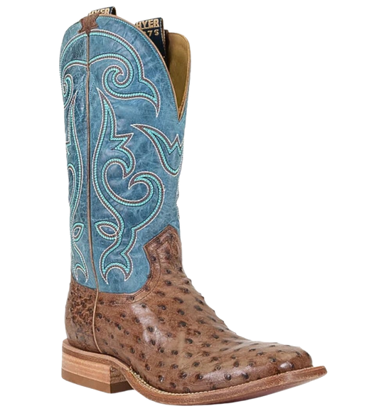 HYER Men's Jetmore Vintage Blue Leather Western Boot HM11008