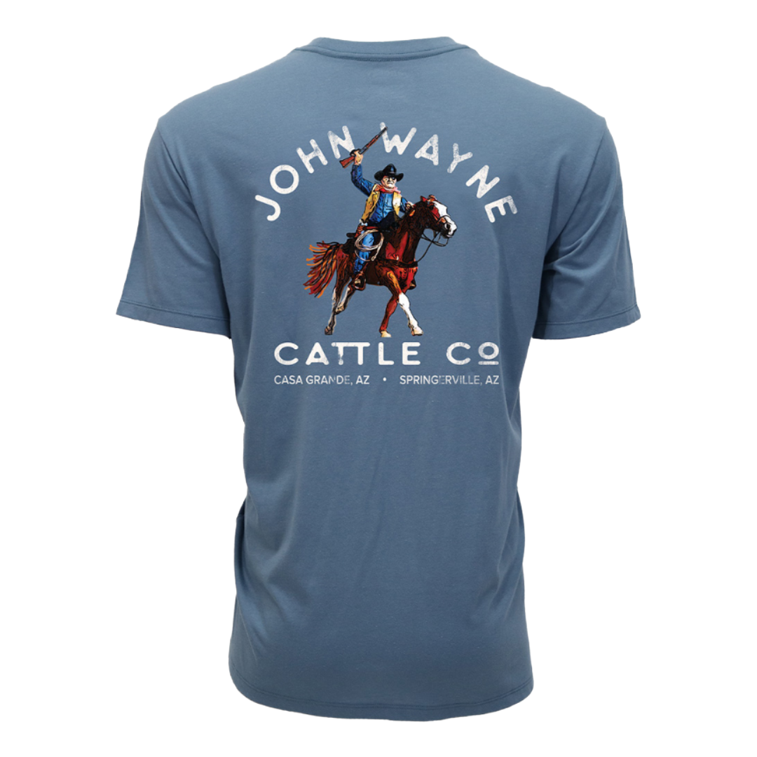 Hooey Men's John Wayne Dark Denim T-Shirt HT2660DKDE