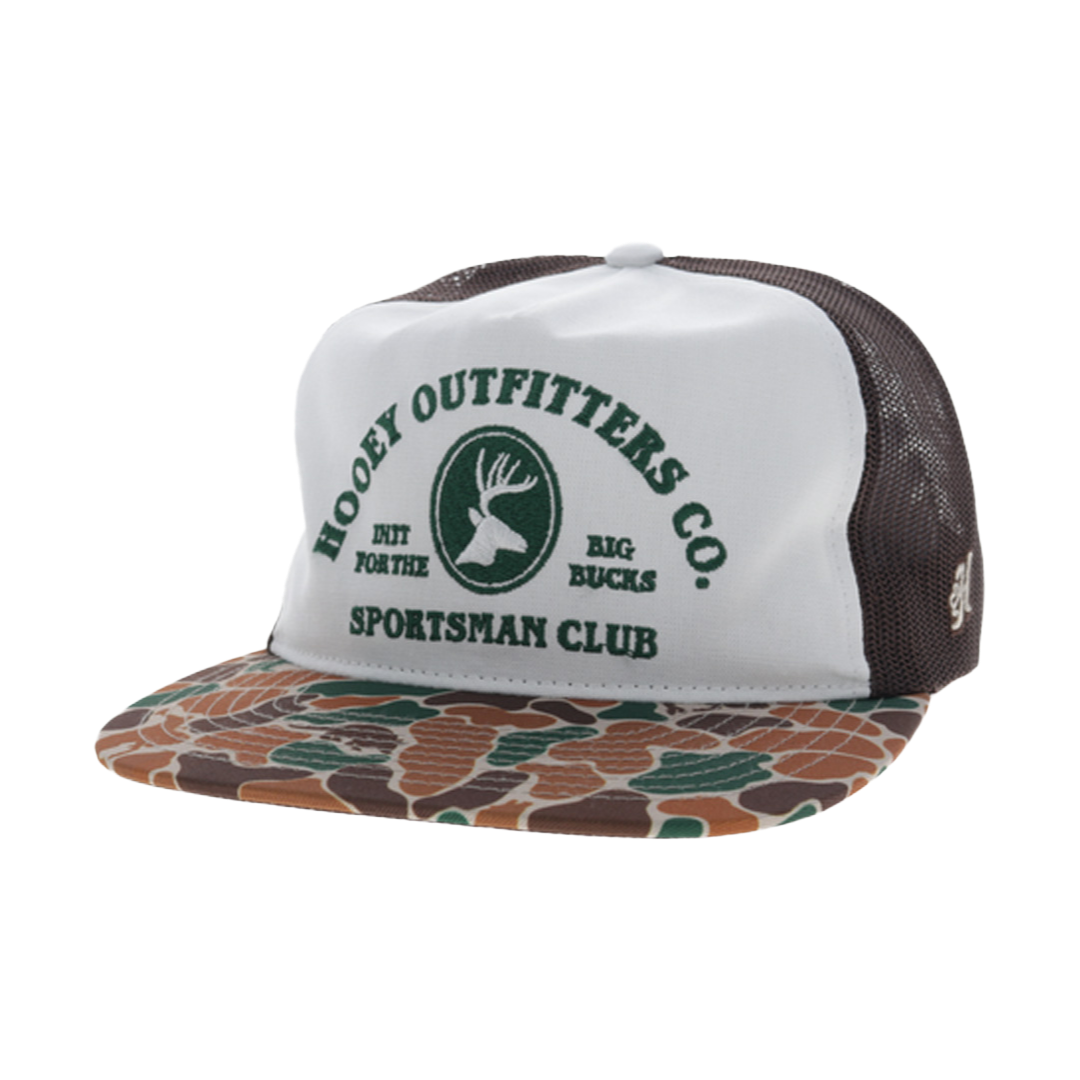 Hooey Men's Sportsman White Trucker Hat 6040T-WHBR