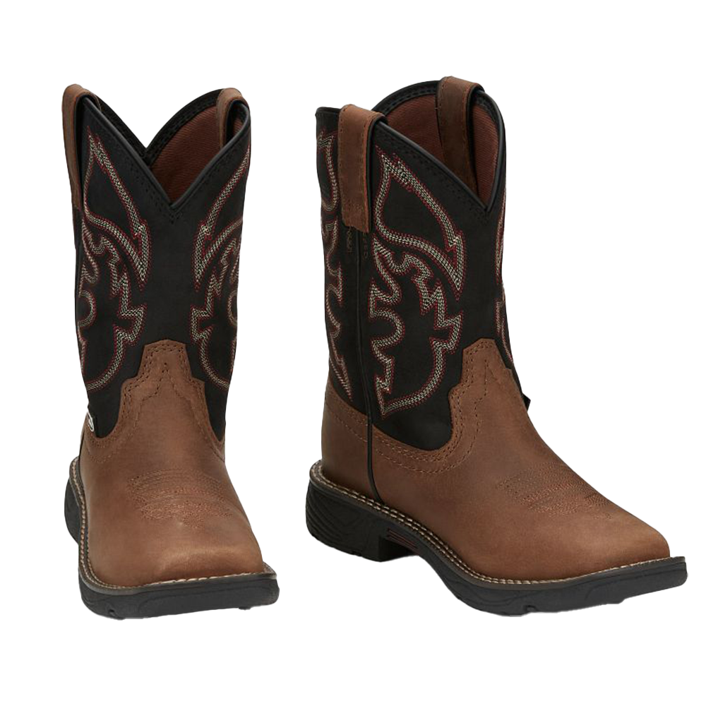 Justin Boys Kids Rush Junior Boots Brown 6