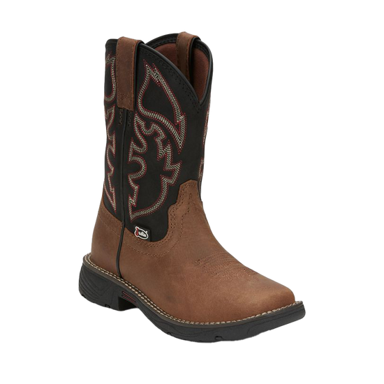 Justin Boys Kids Rush Junior Boots Brown 2.5