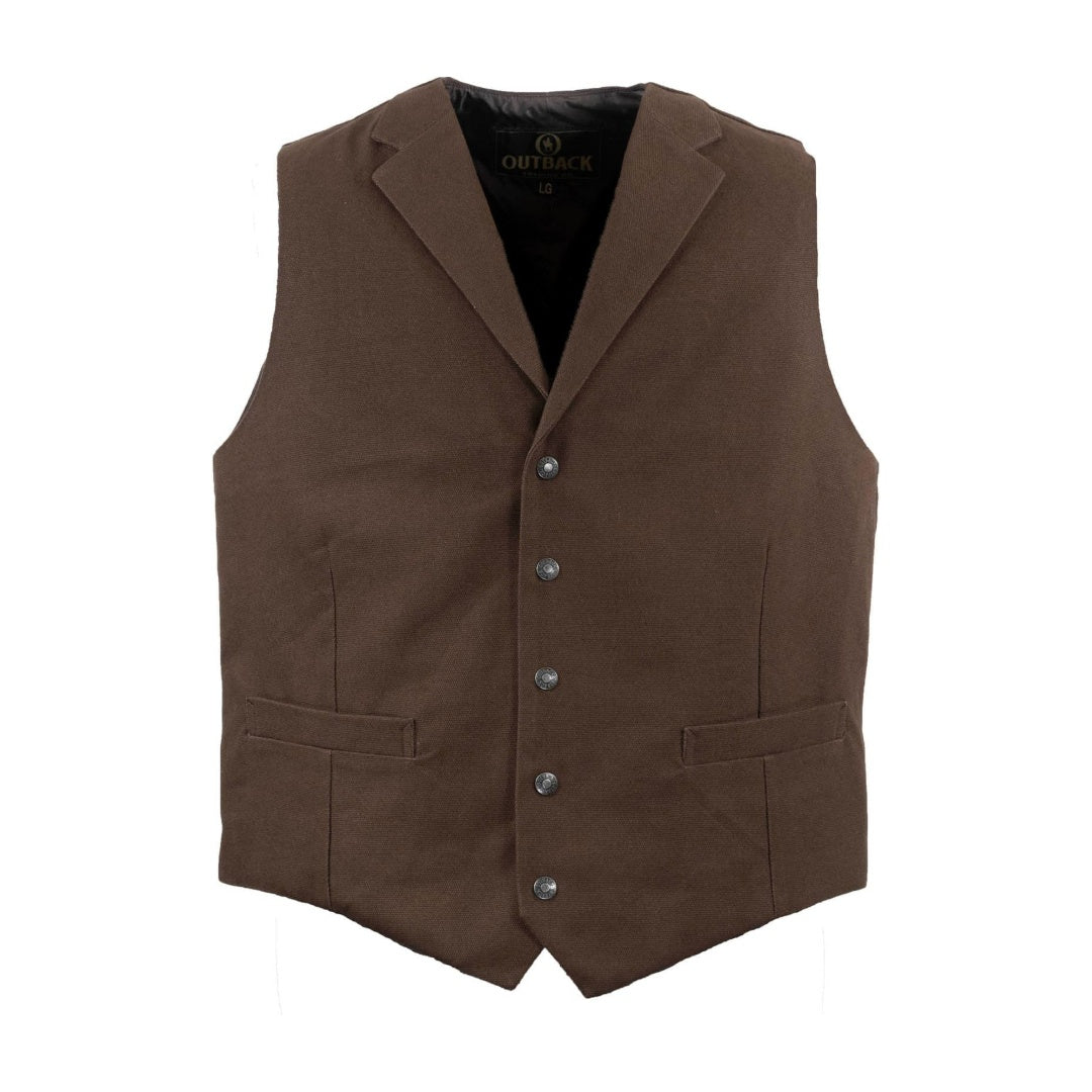 Outback Trading Company Men's Canvas Tan Jesse Vest 29829-CVS