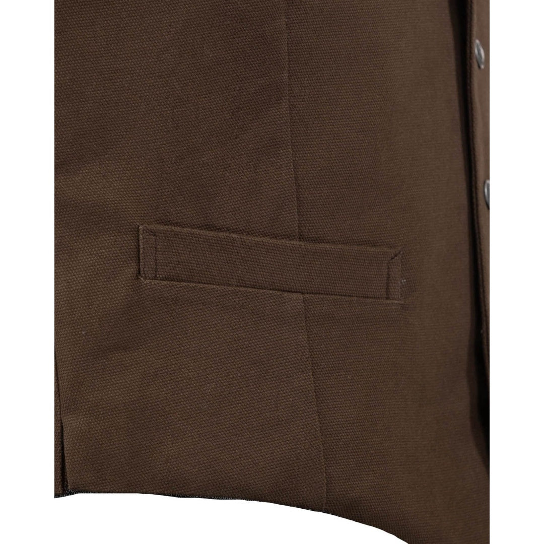 Outback Trading Company Men's Canvas Tan Jesse Vest 29829-CVS
