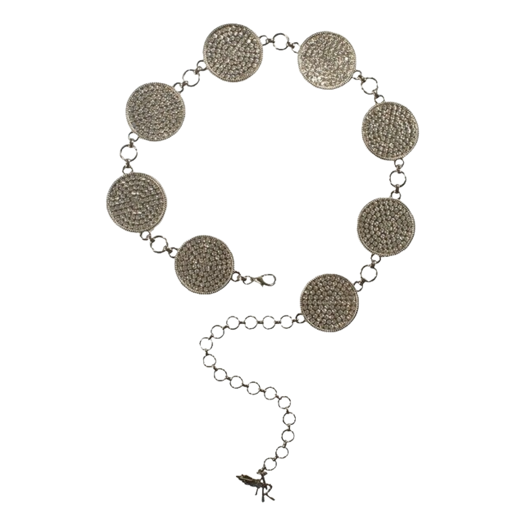 Angel Ranch Ladies Silver Concho Chain Belt D140009136