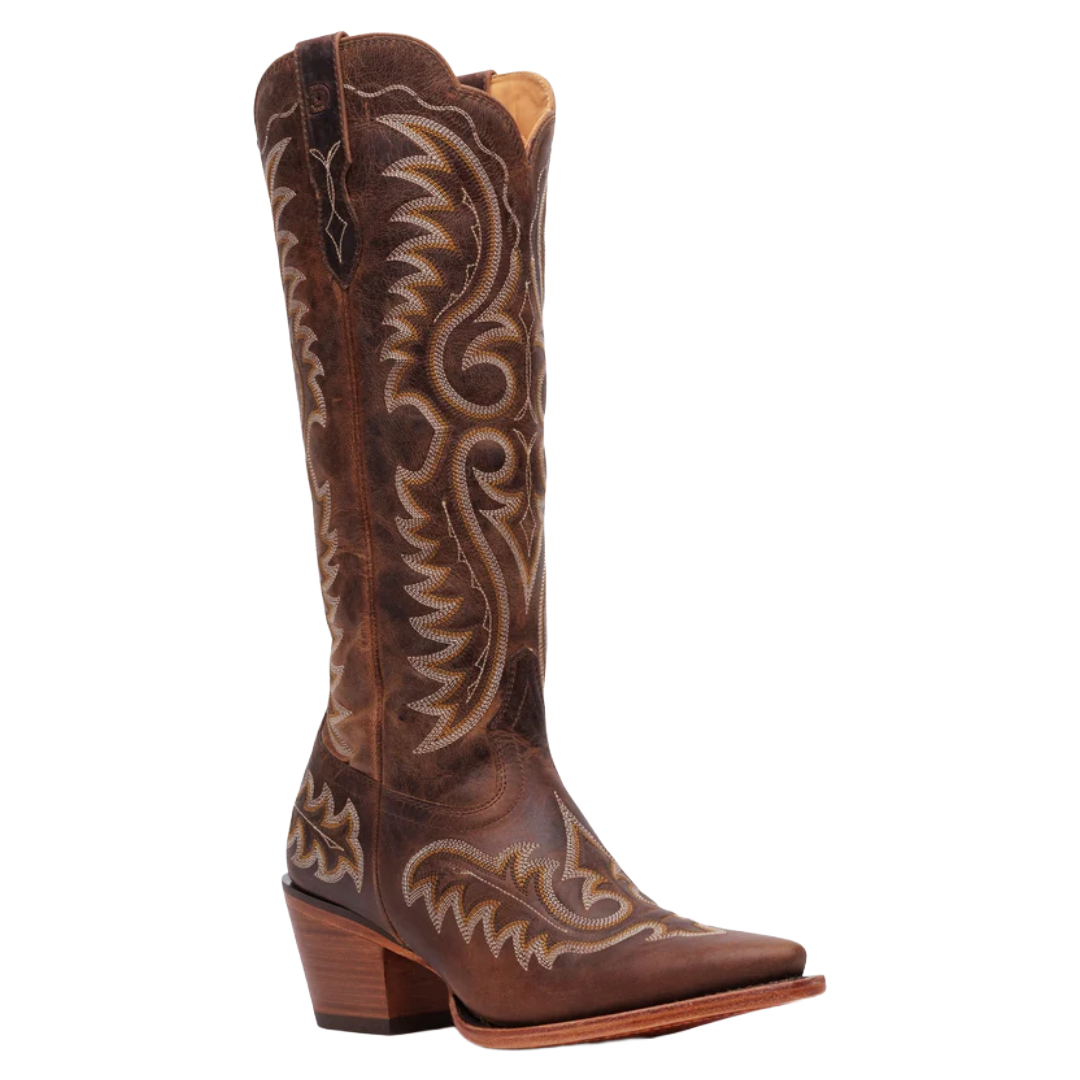 Durango Ladies 16" Crush Driftwood Brown Leather Western Boot DRD0494