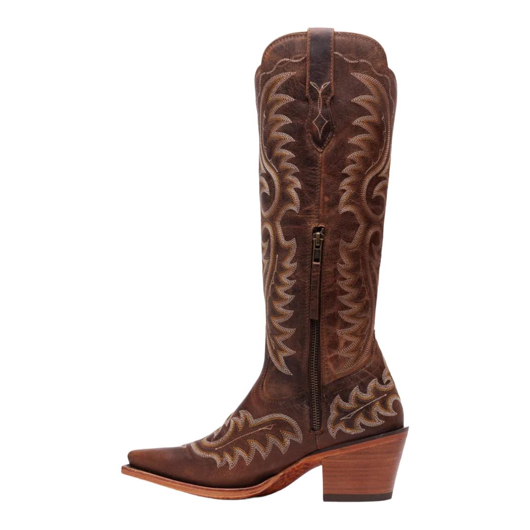 Durango Ladies 16" Crush Driftwood Brown Leather Western Boot DRD0494