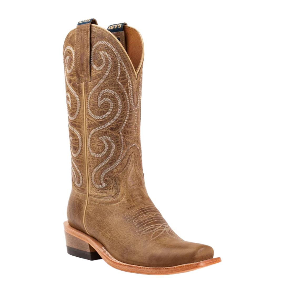 HYER Ladies Meriden Tan Crazy Cowhide Cutter Toe Western Boot HW42018