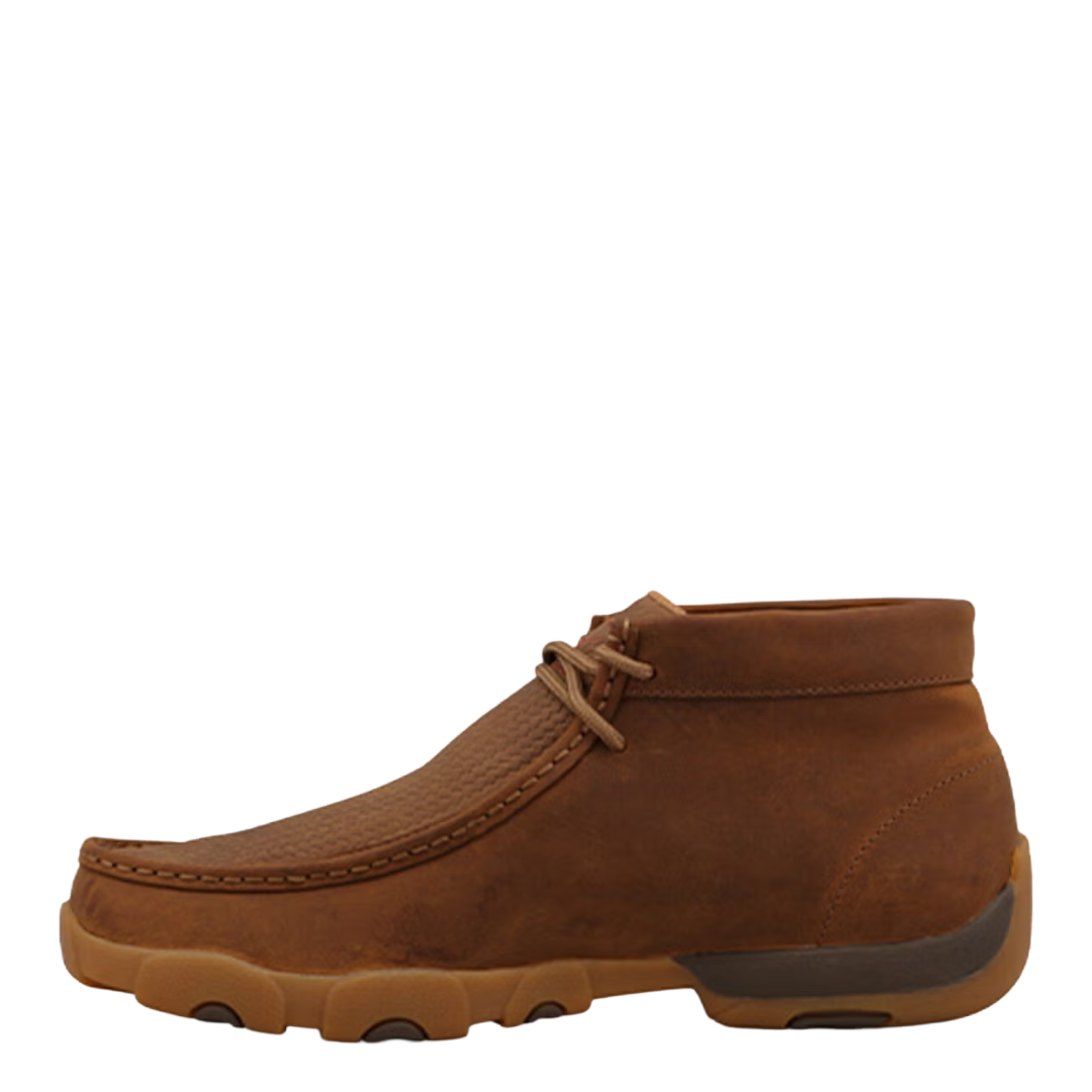 Twisted X Men's Chukka Oiled Saddle & Antique Brown Driving Moc MDM0114