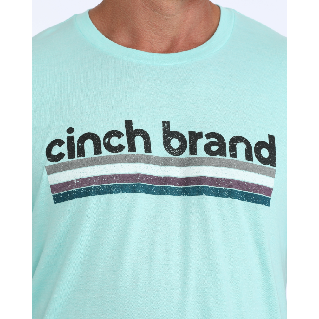 Cinch Men's Turquoise Cinch Brand T-Shirt MTT1690748