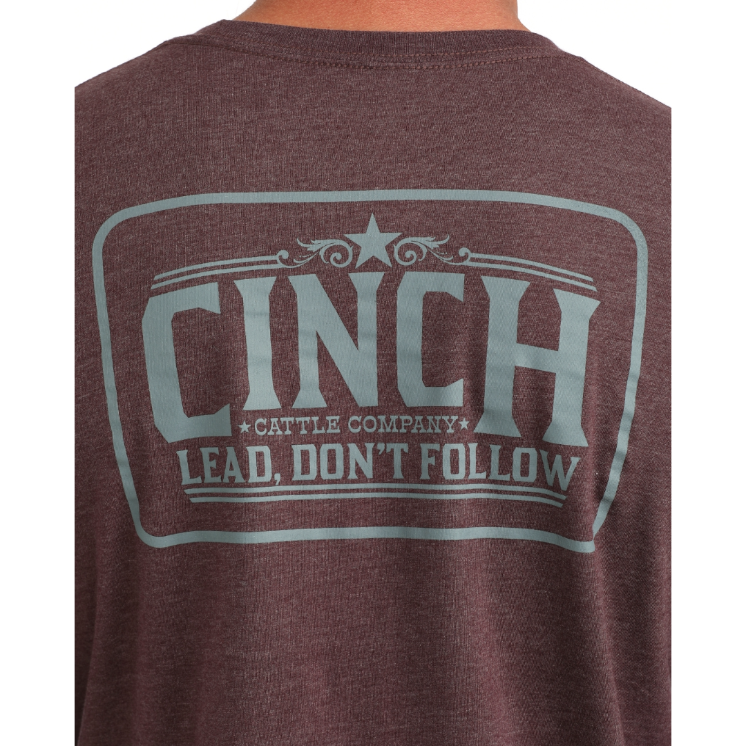 Cinch Men's Lead Don't Follow Purple T-Shirt MTT1721024