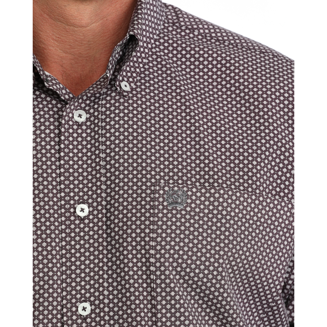 Cinch Men's Purple Print Arenaflex Button Down MTW1106162