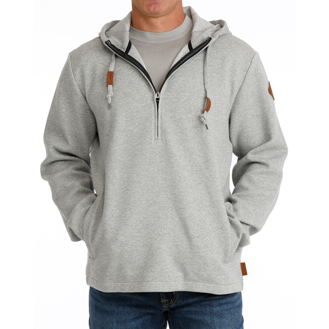 Cinch Men's Heather Grey Quarter Zip Hoodie MWK1973001