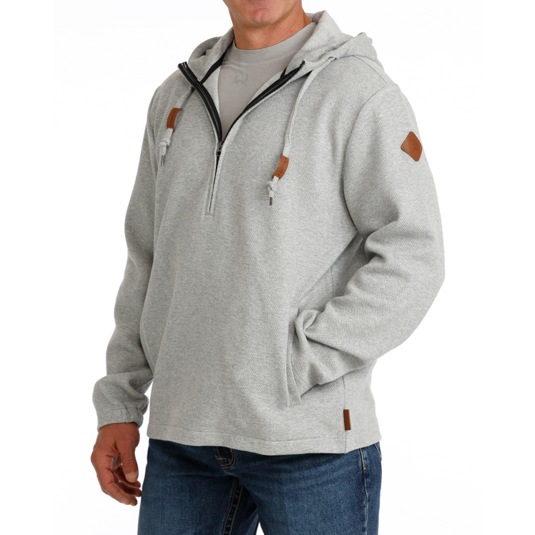 Cinch Men's Heather Grey Quarter Zip Hoodie MWK1973001