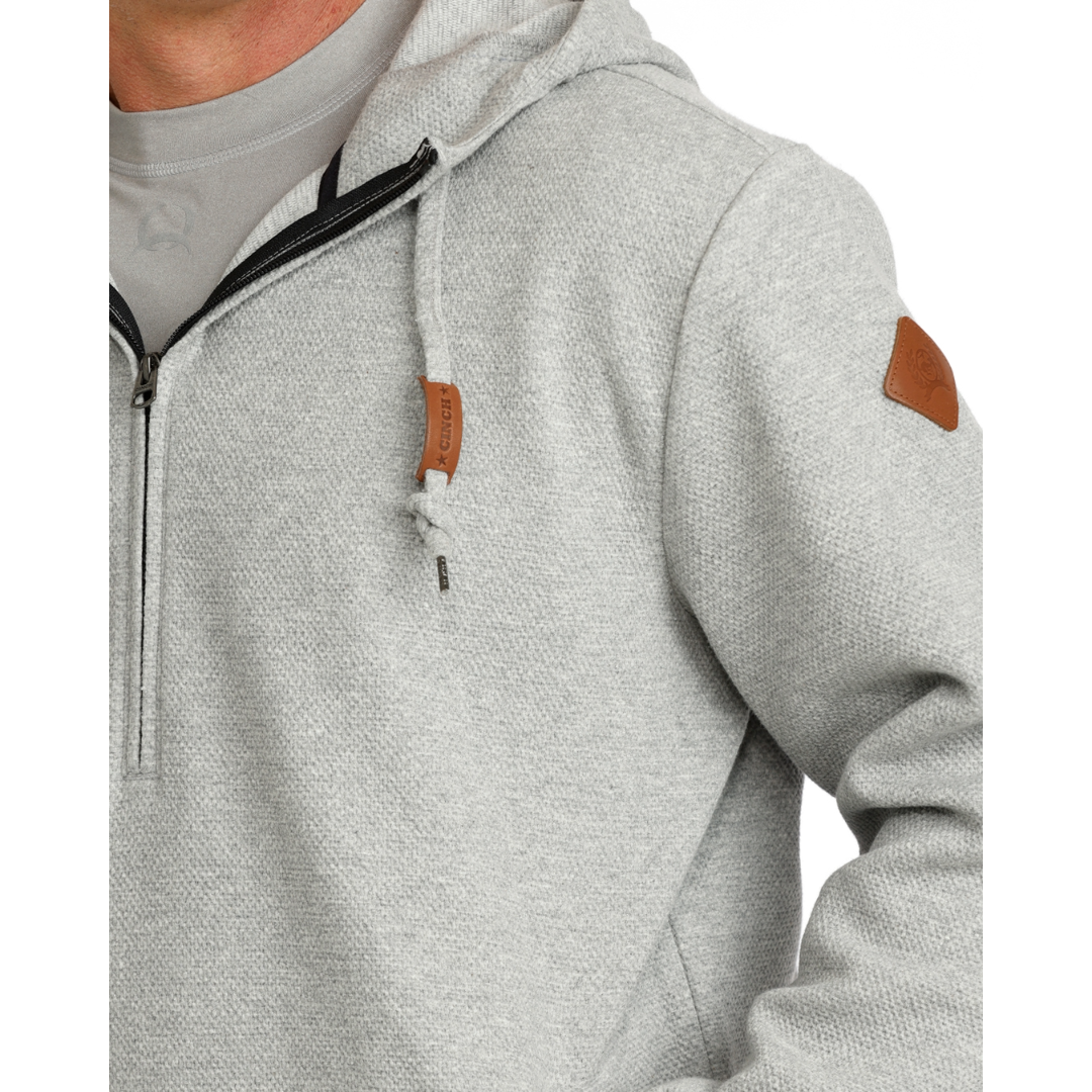Cinch Men's Heather Grey Quarter Zip Hoodie MWK1973001