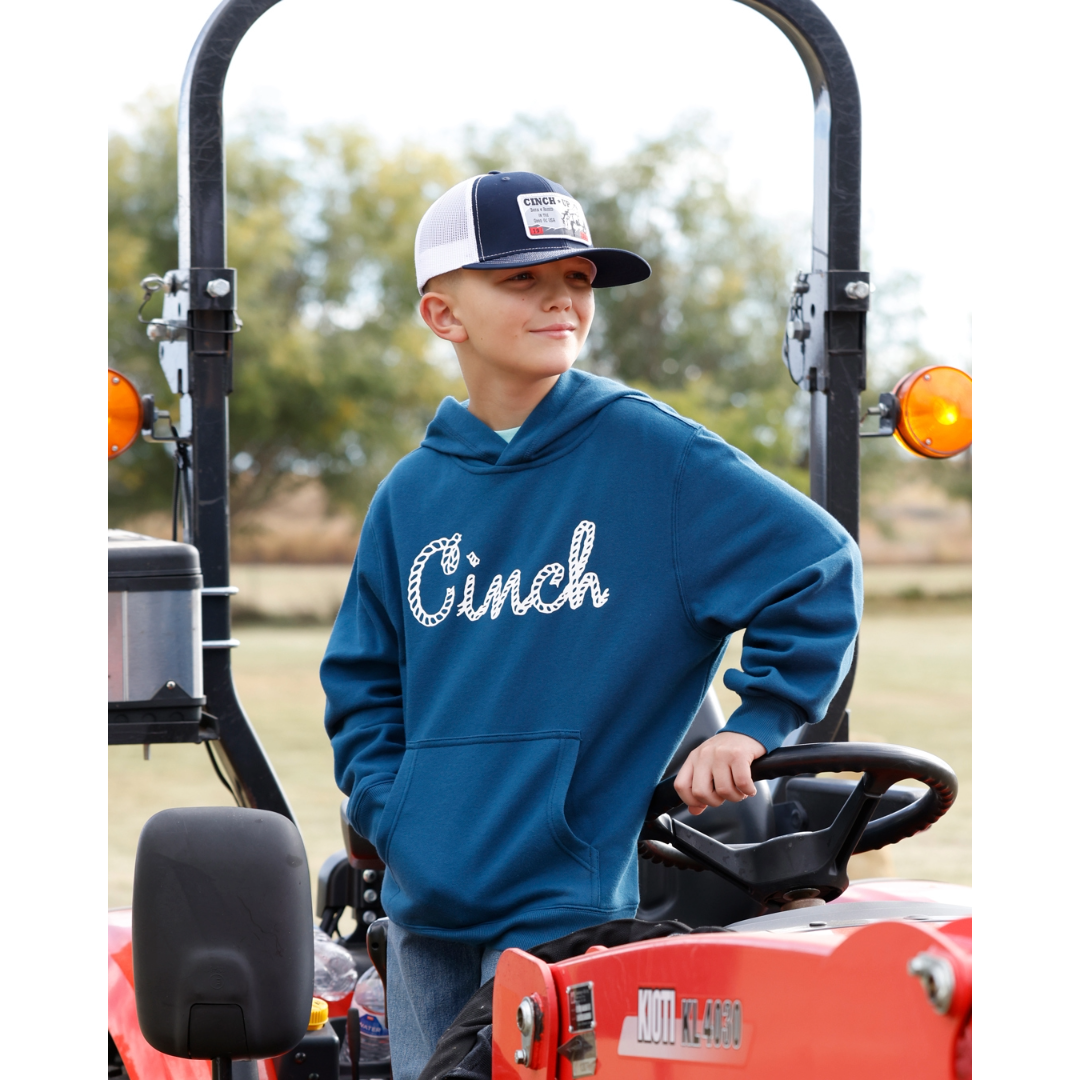 Cinch Youth Boy's Blue Hoodie MWK7510012