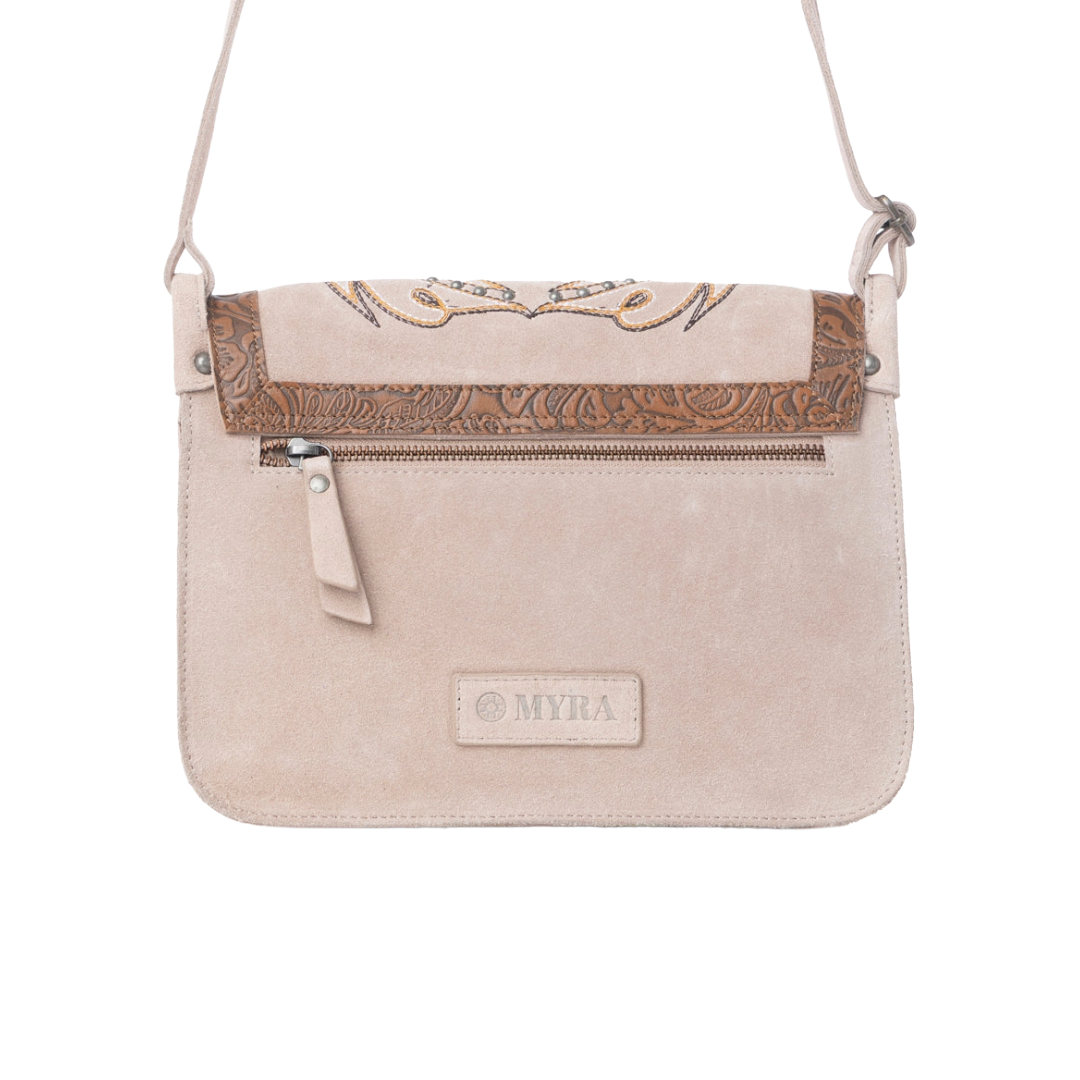 Myra Ladies Amberwood Amber Suede Leather Boot Embroidered Bag S-13376