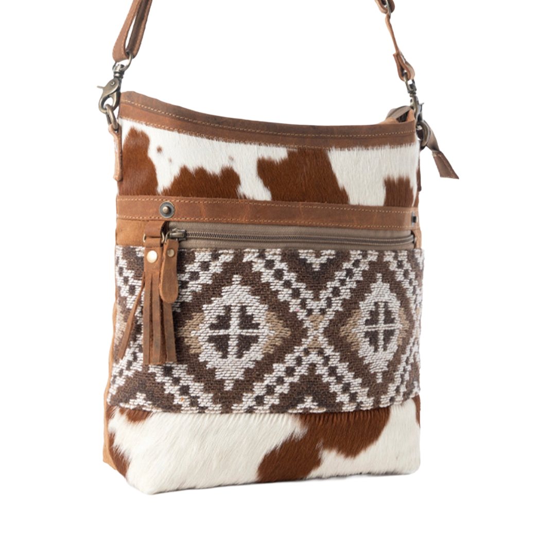 Myra Ladies Diamondback Trail Western Brown With Rug Shoulder Bag S-14627