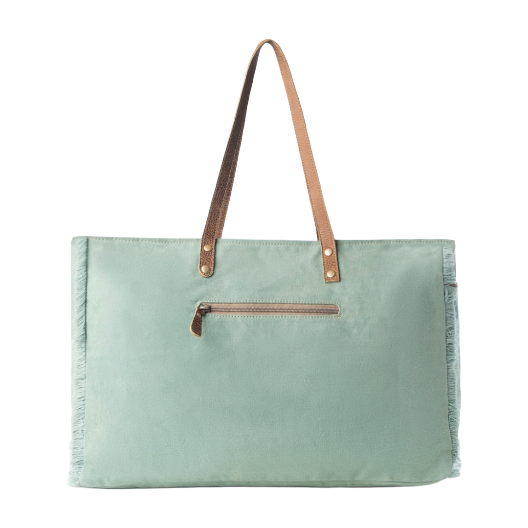 Myra Wildtusk Green Vintage Print Weekender Bag S-14783