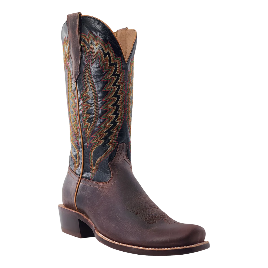 RW Ranch Men's 13" Cigar Brown Goat Leather Western Boot WR0003-1