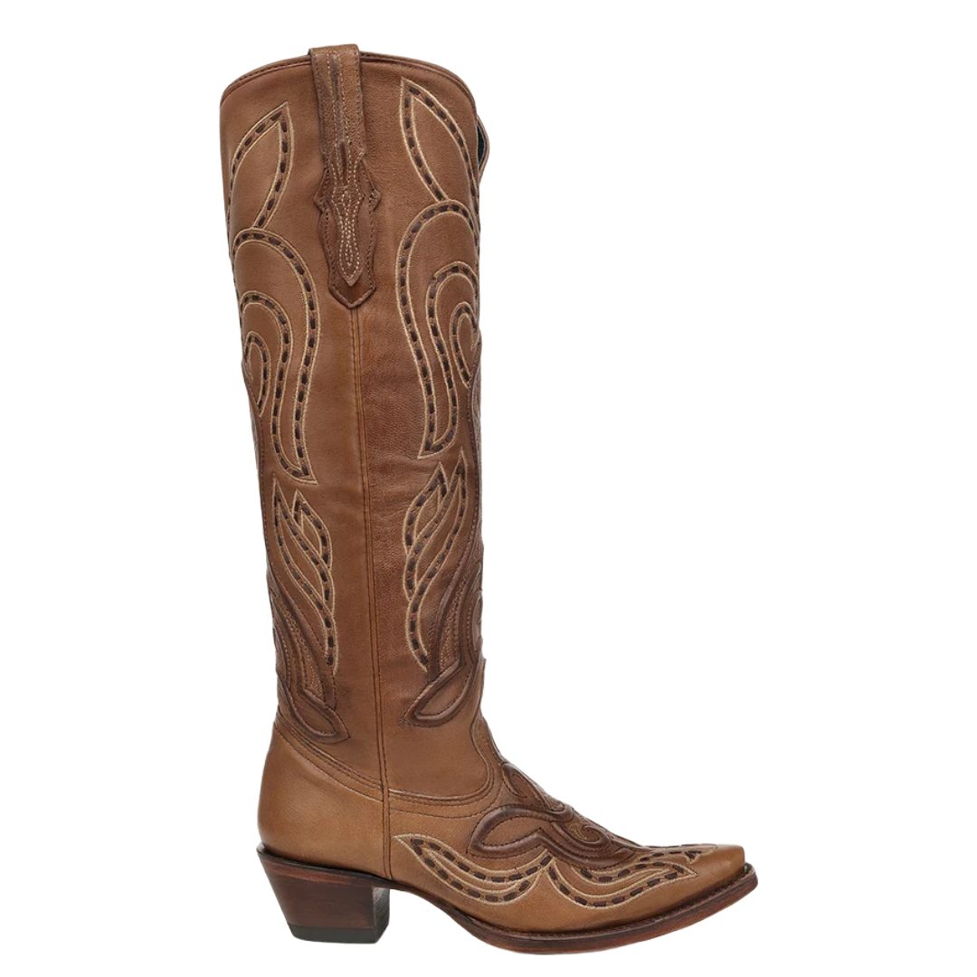 Corral Ladies Honey Raised Woven Embroidery Tall Top Western Boot A5236