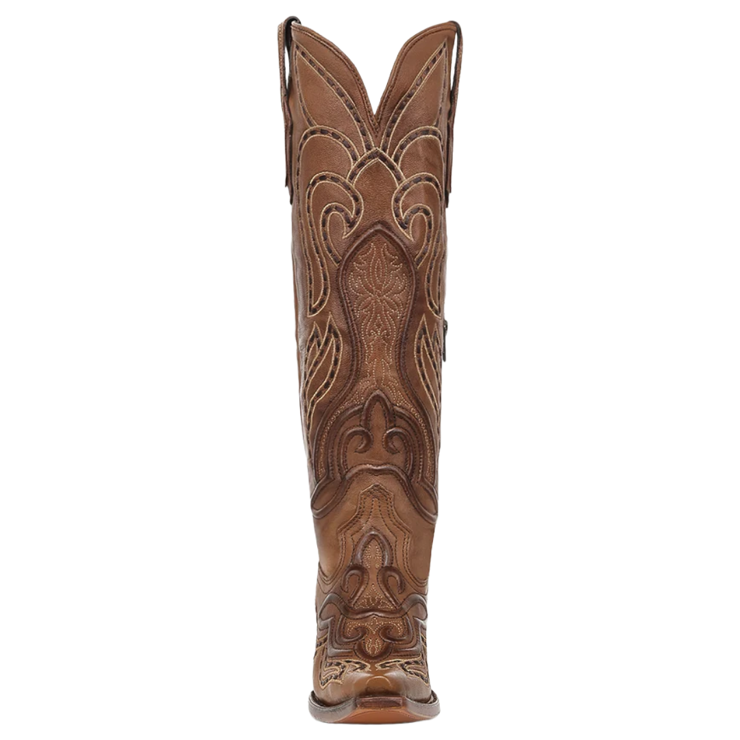 Corral Ladies Honey Raised Woven Embroidery Tall Top Western Boot A5236
