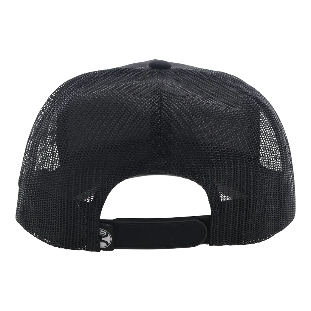 Hooey X Bad Company Black Skull Logo 5-Panel Trucker Cap BC006T-BK