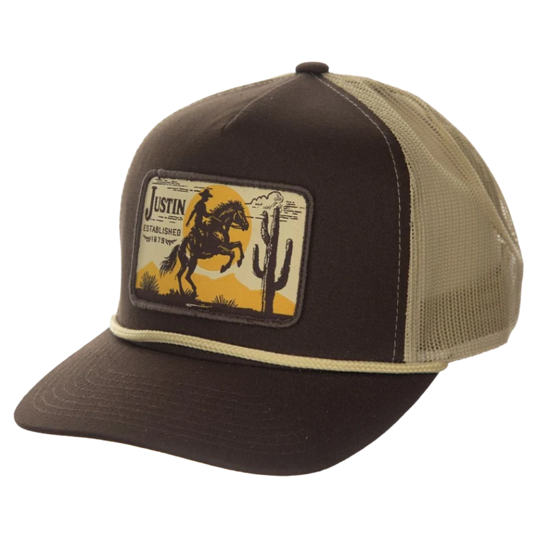 Justin Men's Western Chocolate Brown Baseball Cap JUS13713-CHOC