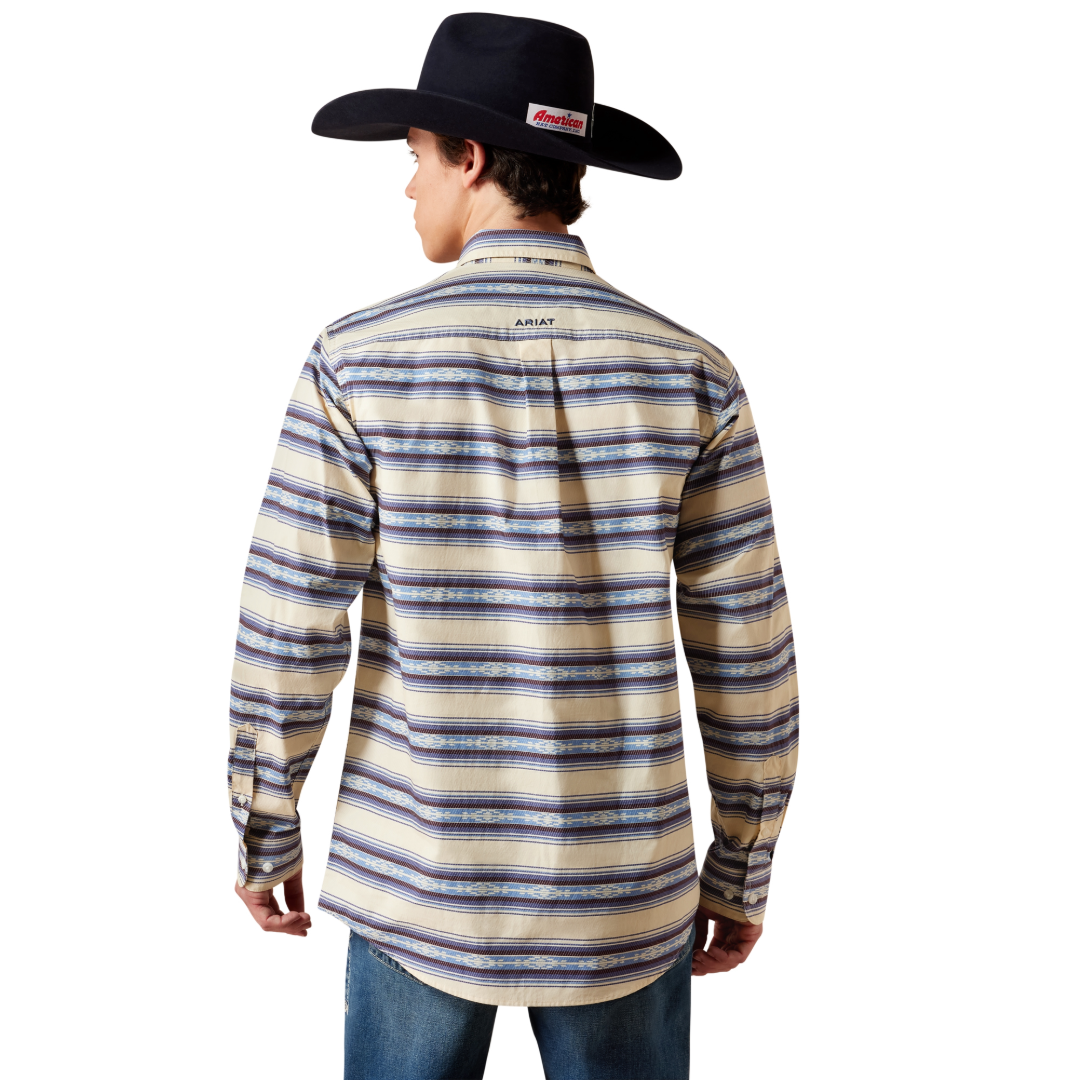 Ariat Men's Newell Biscotti Southwest Stripe Fitted Shirt 10079573