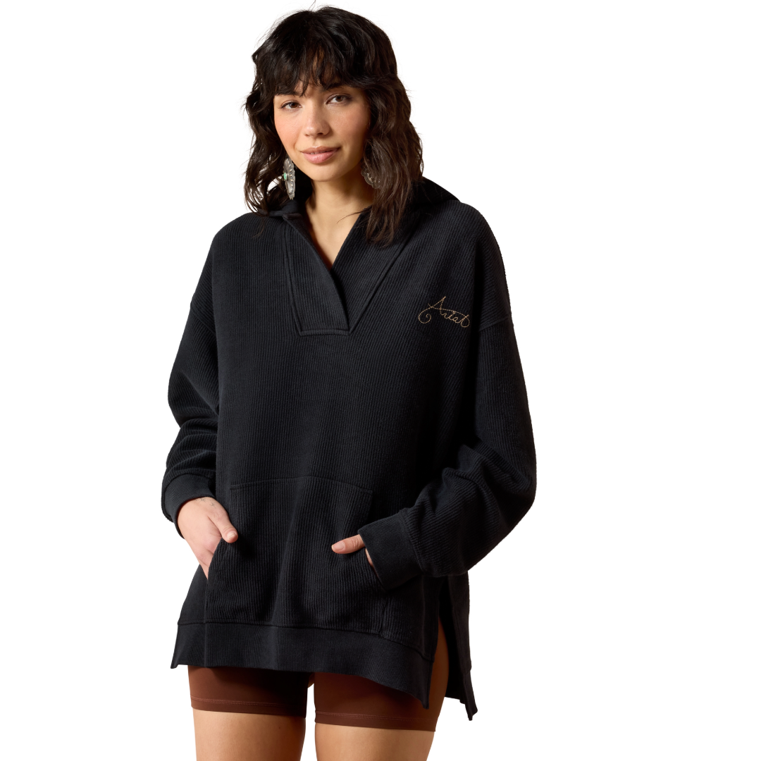 Ariat Ladies Black Acid Wash Valencia Hoodie 10079482