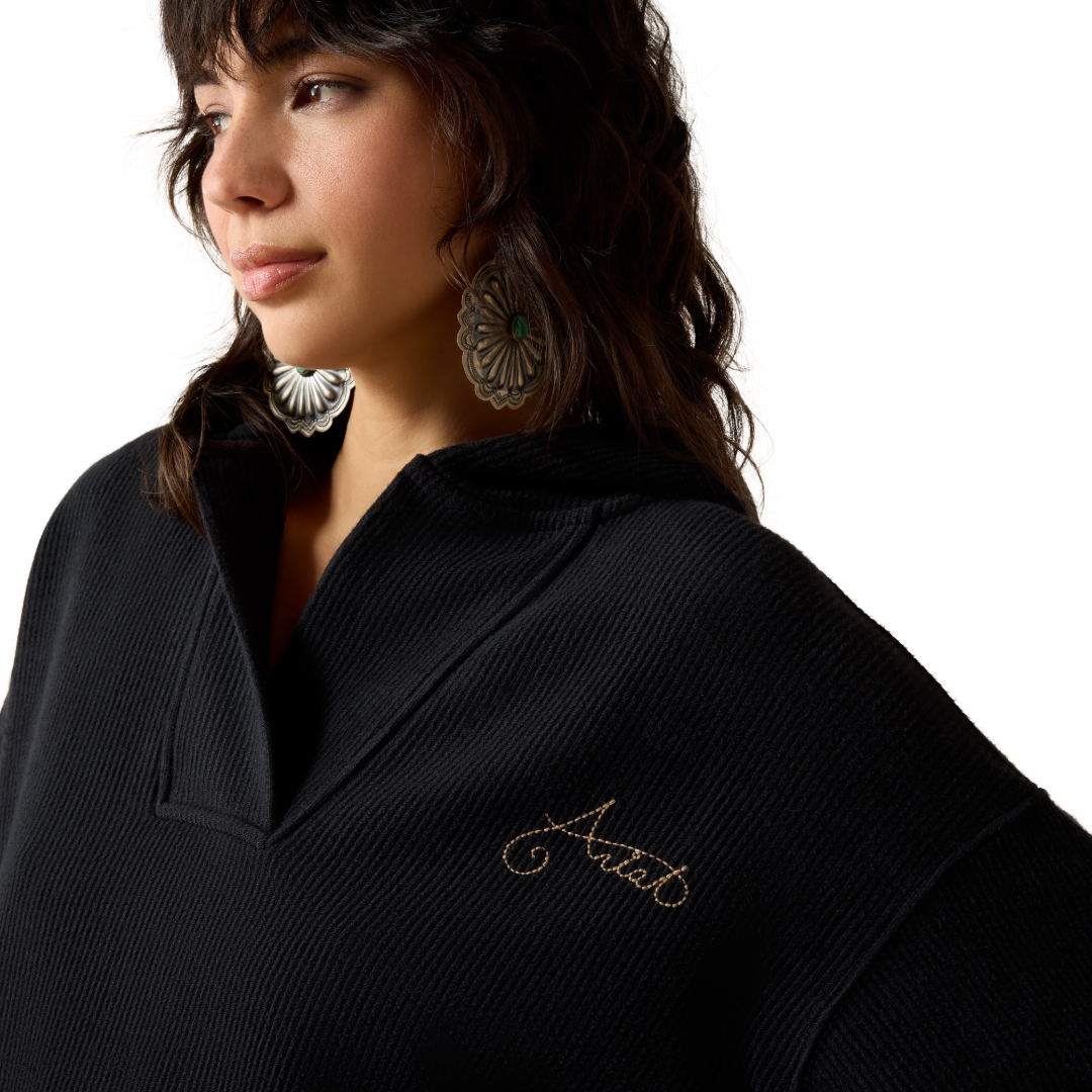 Ariat Ladies Black Acid Wash Valencia Hoodie 10079482