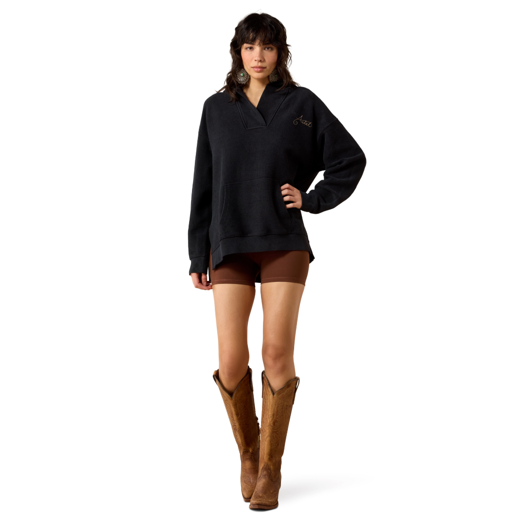 Ariat Ladies Black Acid Wash Valencia Hoodie 10079482
