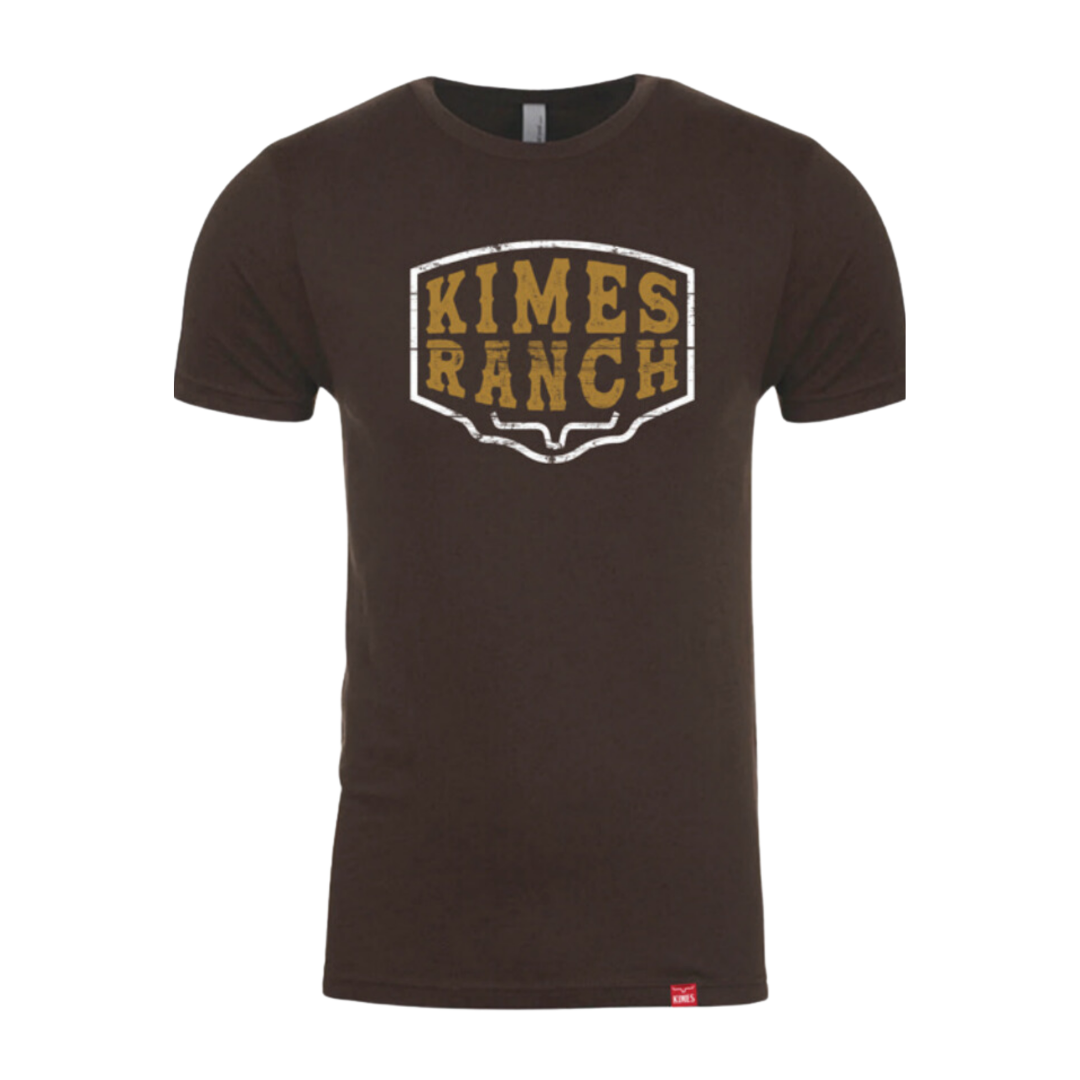 Kimes Ranch Men's Wood Block Dark Chocolate T-Shirt MSH0000180-BN006