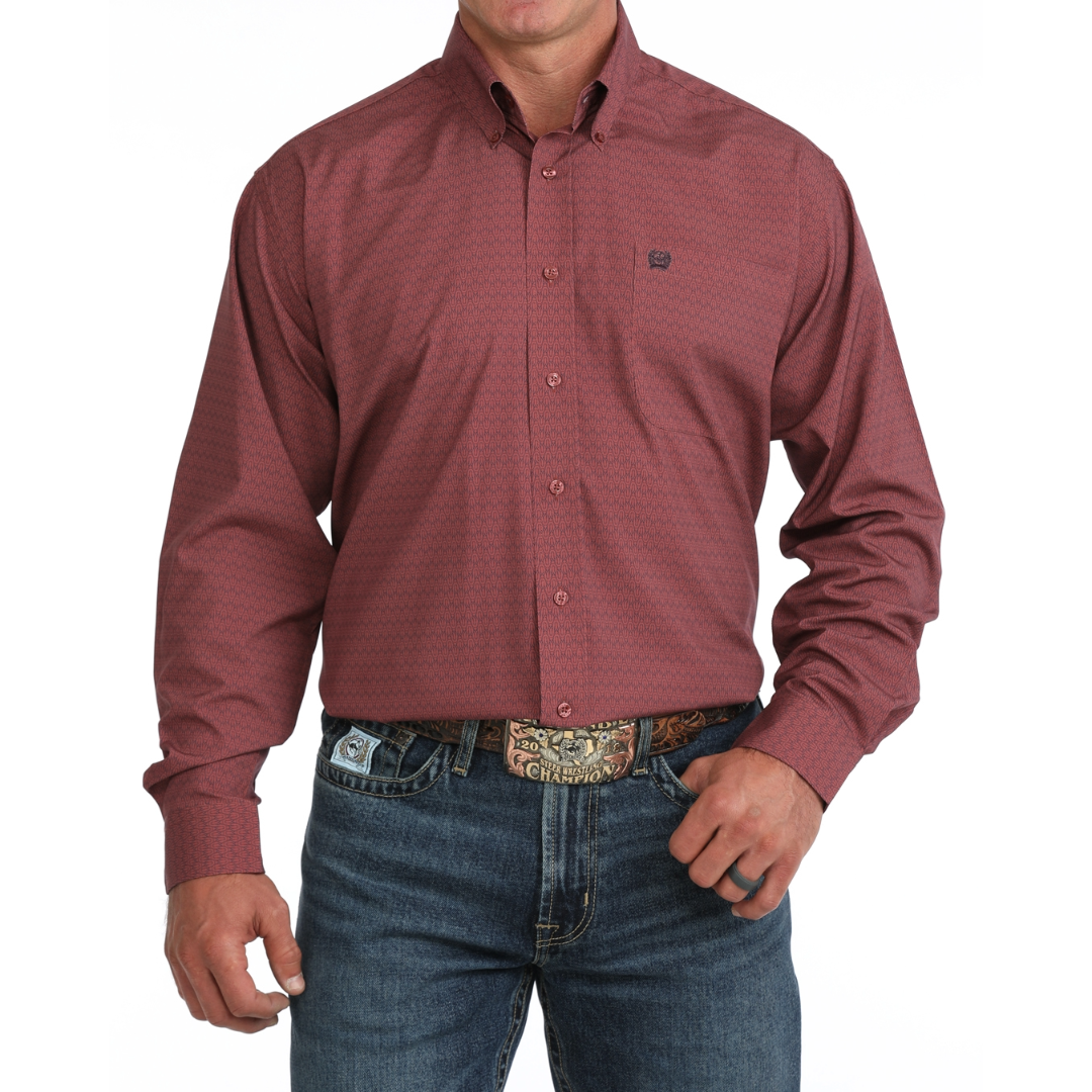 Cinch Men's Pink Arenaflex Button Down Shirt MTW1106157