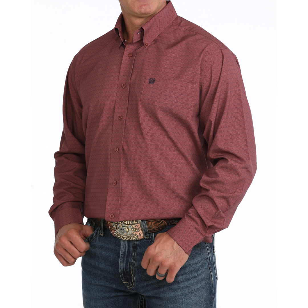 Cinch Men's Pink Arenaflex Button Down Shirt MTW1106157