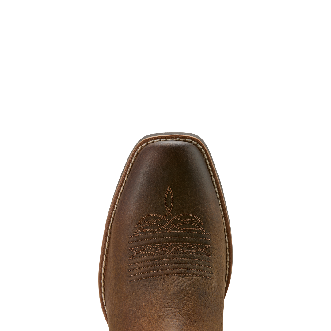 Ariat Men's Hustler Earth Leather Narrow Cutter Toe Western Boot 10061158