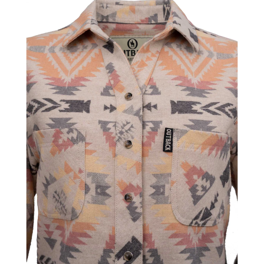 Outback Trading Co. Ladies Desert Ivory Camile Snap Shirt 40257-DSI
