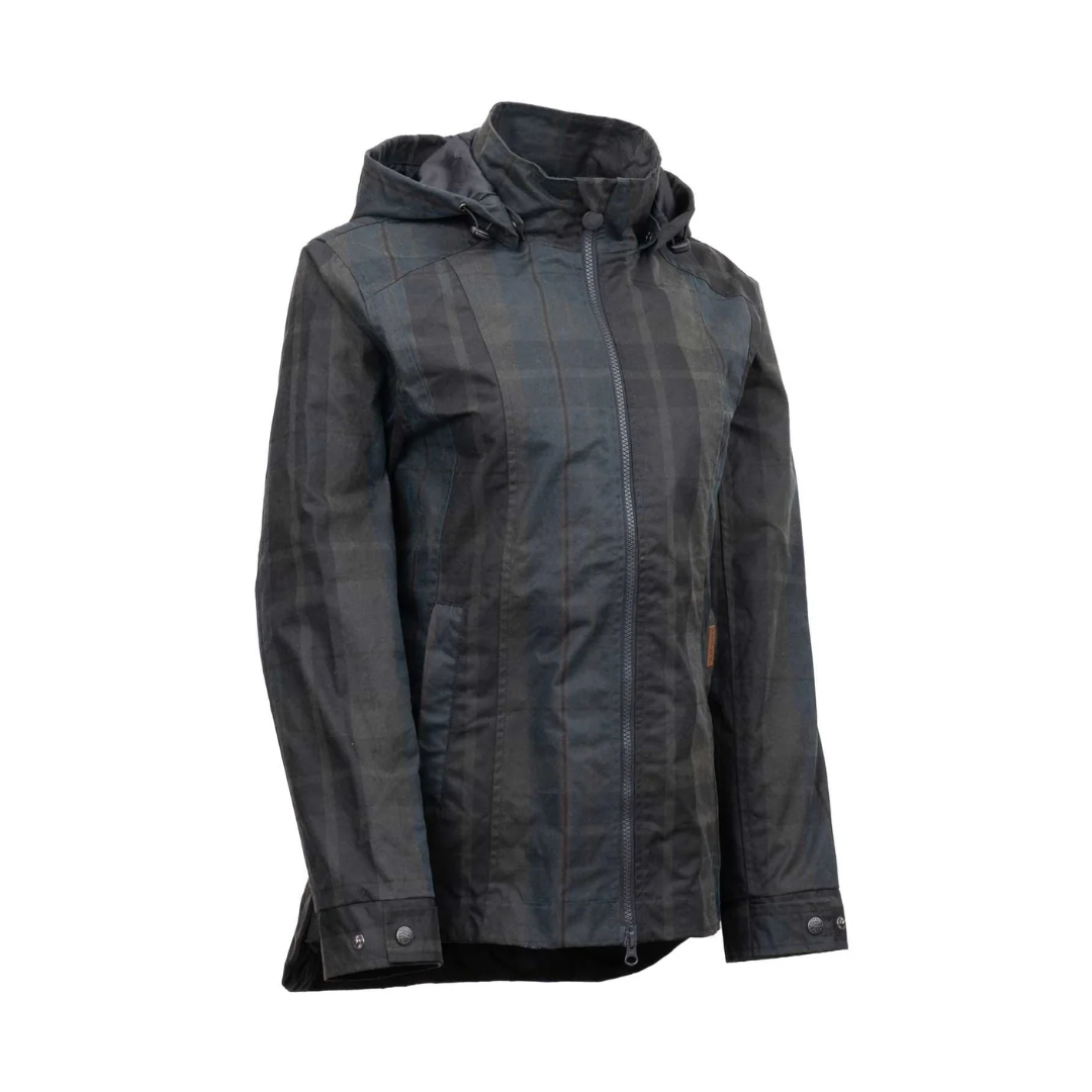 Outback Trading Co. Ladies Hattie Waxed Black Forest Plaid Rain Jacket 28890-FPD