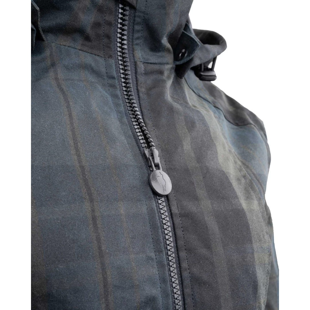 Outback Trading Co. Ladies Hattie Waxed Black Forest Plaid Rain Jacket 28890-FPD
