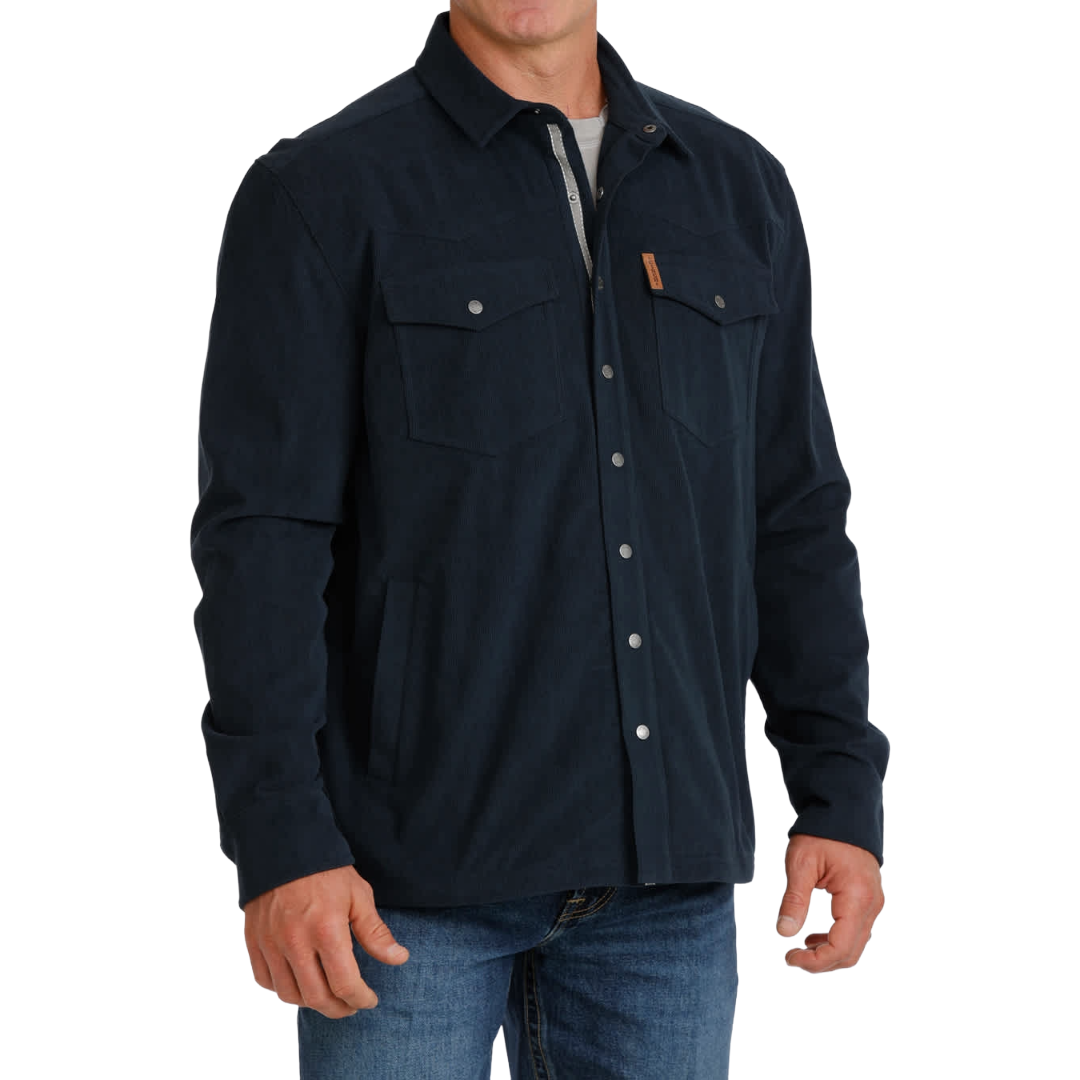 Cinch Men's Navy Corduroy Western Shirt Jacket MWJ1961001