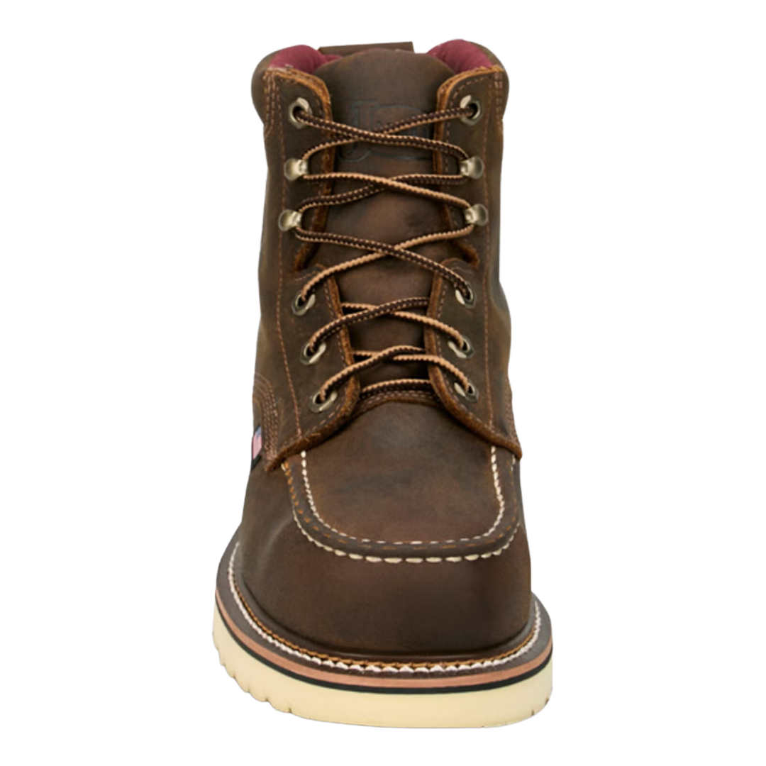 Justin Men's Homeland Akron Brown Leather Western Boot HL261