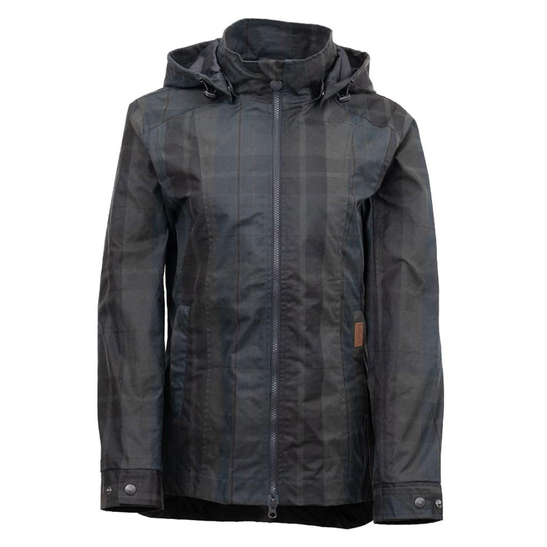 Outback Trading Co. Ladies Hattie Waxed Black Forest Plaid Rain Jacket 28890-FPD