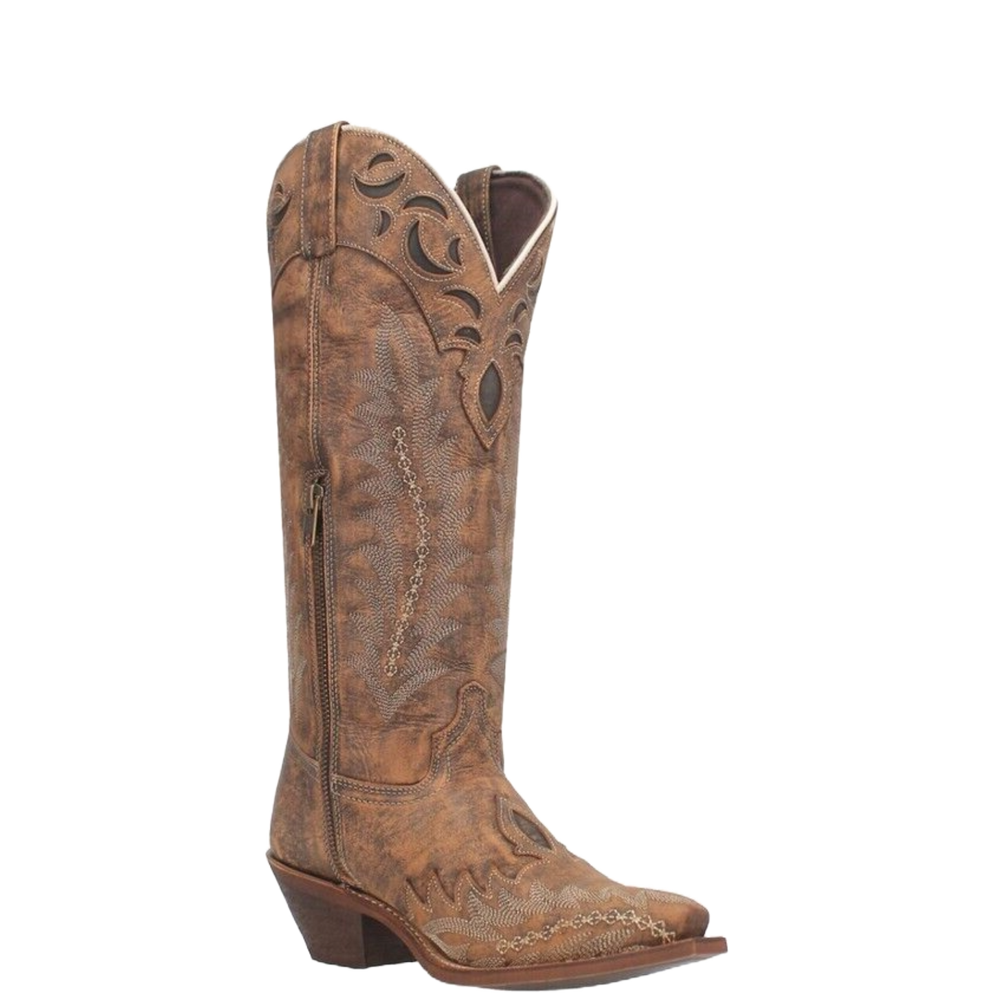 Laredo Ladies Paige Snip Toe Brown Tall Western Boots 52226